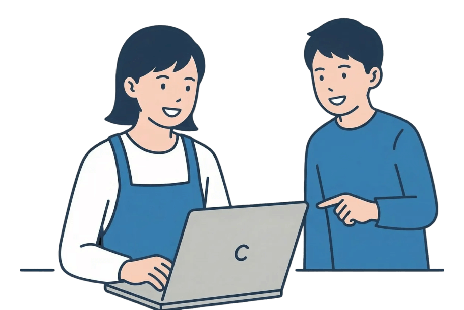 「修正し放題」だから、パソコンが苦手でも安心。